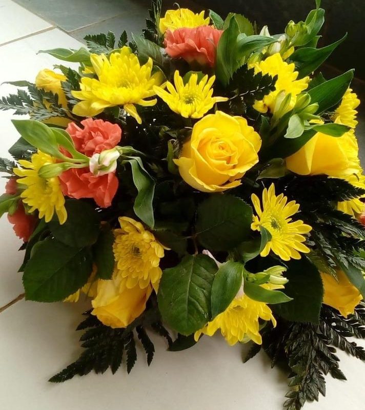 Cheerful Yellow and Coral